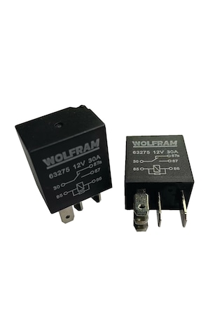 Wolfram 12 Volt 30 Amper Çift Platinli 5 Pinli Mikro Röle - 10 Adet