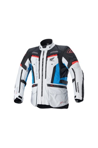 Alpinestars Honda Bogota Pro Ds Korumalı Motosiklet Montu Gri Siyah Mavi