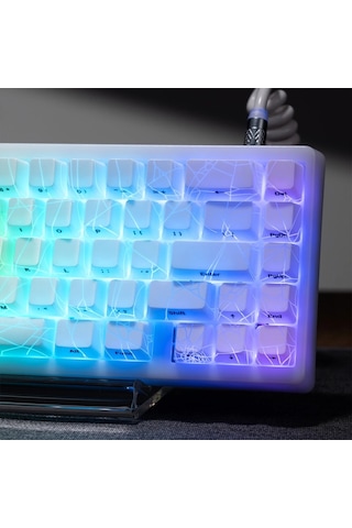 Xvx Spider Web Rgb Keycaps Tuş Takımı Seti Beyaz