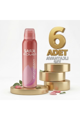 Safia Doğal Kadın Deodorant Taze Esinti 6x150 Ml
