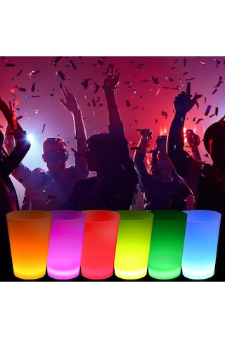 Neon Parti Glow Bardak 1.5 Oz Karışık Renk 1 Adet Tekli Çr