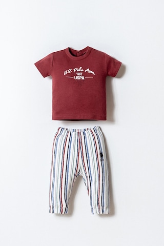 U.s. Polo Assn. Erkek Bebek Bordo Şort Takım Bordo