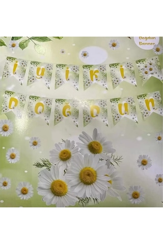 Papatya Temalı İyi Ki Doğdun Banner