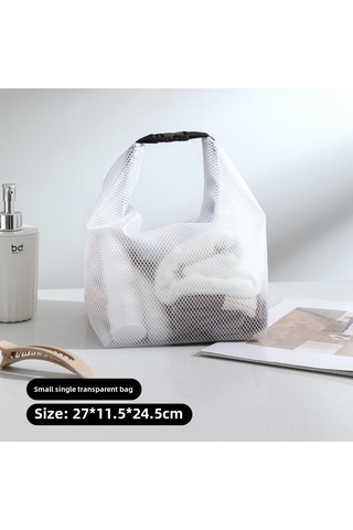 Reedark Taşınabilir Butonlu Lüx Kozmetik Çantası - Küçük Beyaz, Yolculuk Gereçleri İçin Geniş Hacimli Depolama Çanta Toptan Diğer