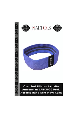 Özel Seri Pilates Aktivite Antrenman Lab-3000 Prof. Aerobic Band Sert Mavi Renk