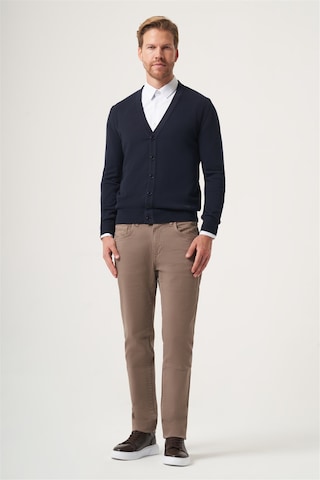 İmza Lacivert V Yaka Uzun Kol Örme Comfort Fit Pamuklu Hırka Triko 1012265016