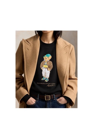 Polo Ralph Lauren Polo Bear Bisiklet Yaka Sweatshirt Siyah