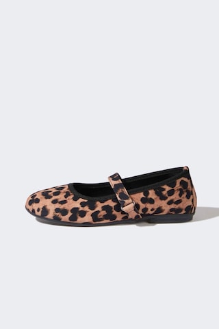 DeFacto Kız Çocuk Leopar Desenli Slip On Düz Taban Babet E7807A825SMKR1 Çok Renkli