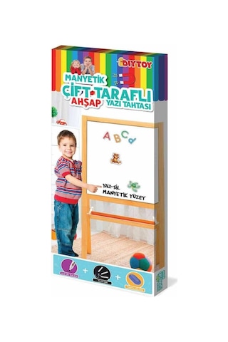 2195 Diytoy. Ahşap Yazı Tahtası Çift Taraflı Manyetik