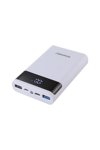 Symbee Haweel Hwl9600 Beyaz 4x18650 Pil Girişli Usb Çift Çıkışlı Lcd Ekranlı Dıy Powerbank Kutusu Piller Dahil Değil BEYAZ