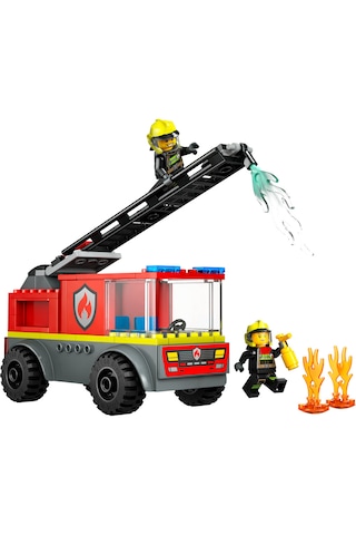 LEGO® City Merdivenli İtfaiye Kamyonu 60463 - 4 Yaş ve Üzeri Çocuklar için Yaratıcı Oyuncak Yapım Seti (82 Parça)