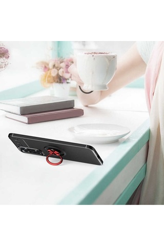 Xiaomi Redmi Note 11 Global Kılıf Yüzüklü Magnetli Ravel Case Kap