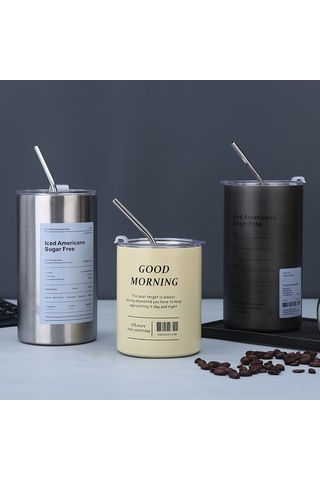 Yunboo 304 Çelik Matara, Büyük Kapasite 320ml , İki Yollu İçecek, Sürekli Soğuk/sıcak Tutar, Taşınabilir Outdoor Kupa Beyaz