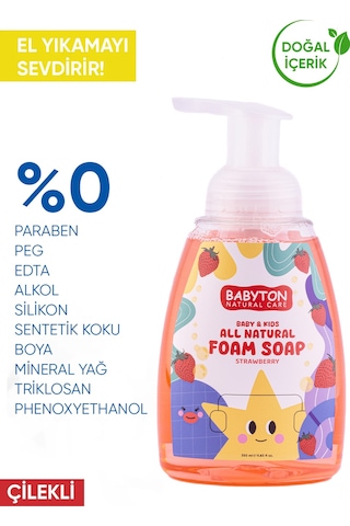 Babyton Doğal Çilekli Köpük Sabun 350 ML