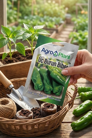 Agro Plant Üç Burun Biber Tohumu 25 Gr