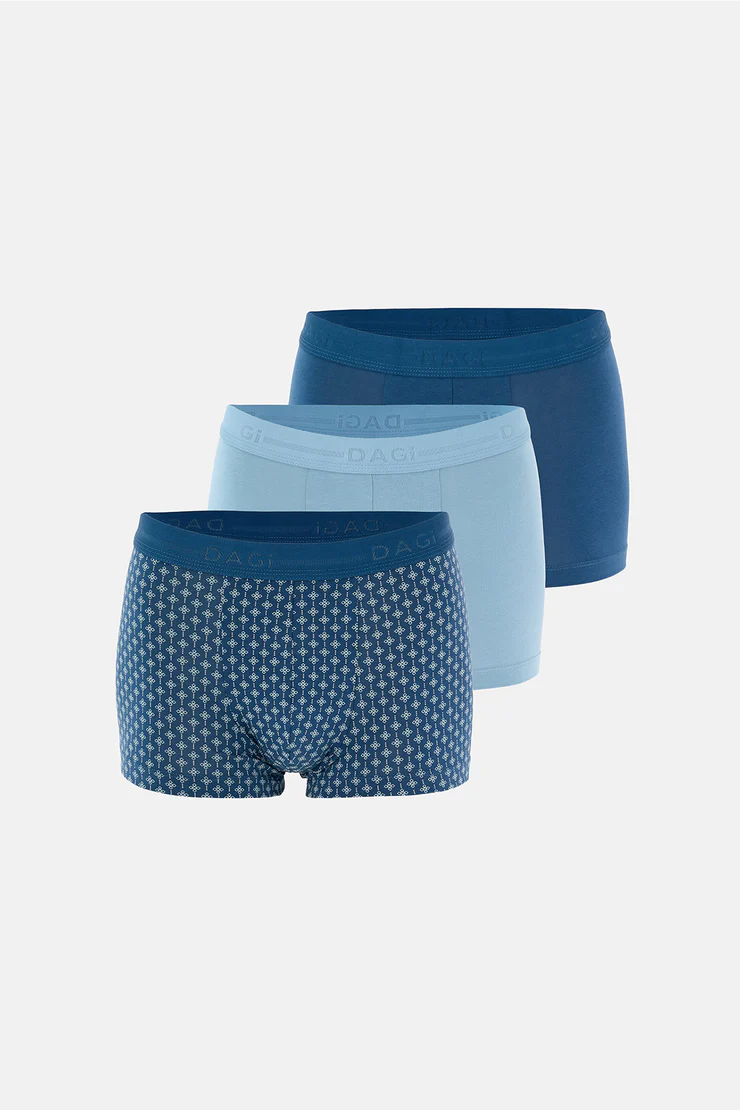 Dagi Erkek Mavi Micro Modal Boxer-2-3 Adet- 4210mm