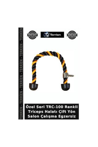 Özel Seri Trc-100 Renkli Triceps Halatı Çift Yön Salon Çalışma Egzersiz