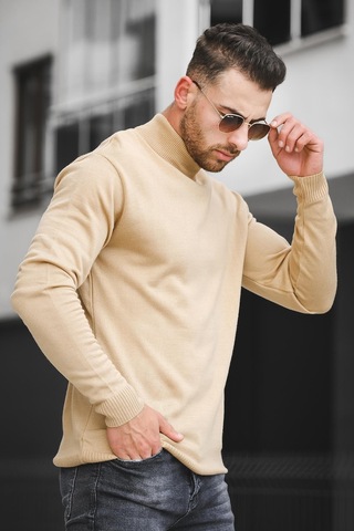Oksit Seka 815 Pamuk Slim Fit Erkek Yarım Balıkçı Kazak 001