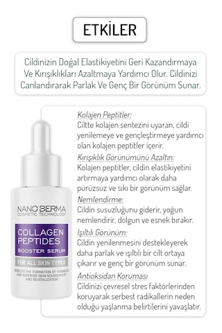 Nanoderma Kolajen Peptit Serumu Elastikiyet Artırıcı Kırışıklık Y