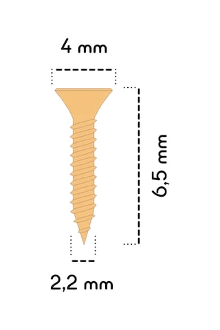 100 Adet 6,5 mm Mini Hobi Vidası Sarı