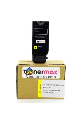 Tonermax Lexmark Cs720-74C5Sy0 Sarı Uyumlu Toner Yüksek Kapasiteli
