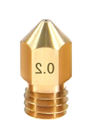 Flybuy 0.2mm Çıkış Çapı Aibecy 3d Yazıcı Nozulu, 1.75mm Filament Uyumlu, Cr-10 & Ender-3 İçin M6 Pirinç Malzeme