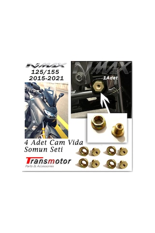 Nmax 125-155 Cam Vida Somunu 2015-2022 4 Adet Metal Set