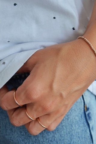 Çıtır Minimal Gümüş Yüzük 925 Ayar Rose Gold - 367221671