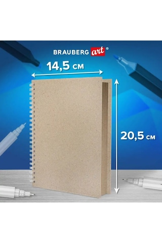 Brauberg A5 Çizim Defteri, Kraft Kağıt 80g/m2, 60 Yaprak 152465617 Diğer