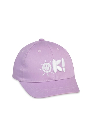 Civil Baby Güneş Nakış 6-18 Ay Bebek Kız Kep Şapka - Lila