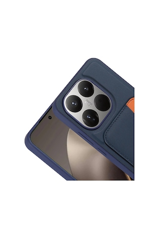 Xiaomi 15t Kılıf Kartlıklı Kamera Yükseltili Silikon Ata Pro Tech Siyah