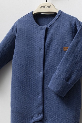 Moi Noi Şapkalı Tulum Mnb1251 Navy Blue Beyaz