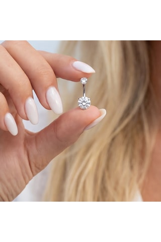 Ferizz 316l Çelik Küçük Zirkon Taşlı Piercing Prc-212