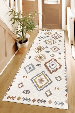 West Home Makinede Yıkanabilir Kaymaz Taban Leke Tutmaz Modern Kesme Yolluk Mutfak Yolluk Halı Yolluk Wh 541 Multy Yolluk