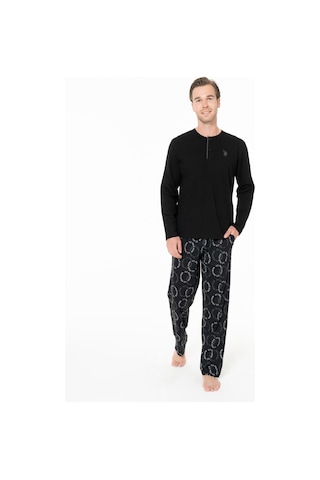 U.s. Polo Assn. Erkek Siyah Pijama Takım Siyah