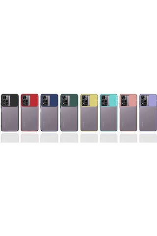 Ekılıf - Xiaomi Redmi Note 11 Pro Plus 5g Uyumlu Kılıf Slayt Sürgülü Arkası Buzlu Lensi Kapak - Lila