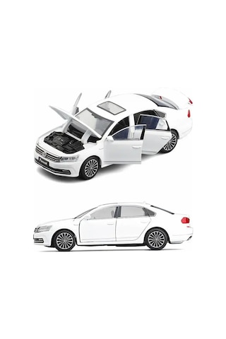 Vw Lisansli Passat Maket Metal Araba Birebir Ayni Sunrooflu Beyaz