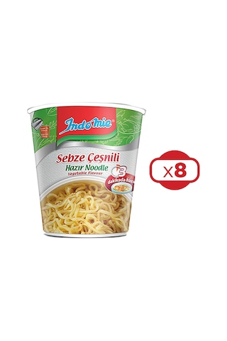 Indomie Noodle Sebzeli Bardak 8 x 60 G