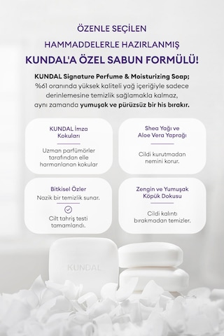 Yoğun Nemlendirici Sabun Kundal Signature Perfume & Moisturizing Soap White Musk 100gr