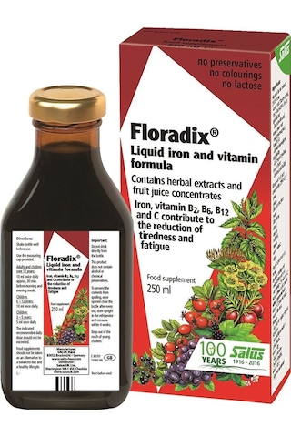 Floradix Demir ve Vitaminler İçeren Sıvı Takviye Edici Gıda 250ml
