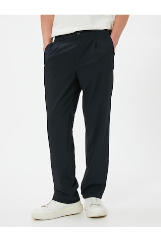 Koton Kumaş Pantolon Düğmeli Cep Detaylı Lacivert 4spm40001hw Lacivert