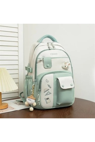 Jıalan Kitap Çantası Büyük Kapasiteli Naylon Rahat Kampüs Sırt