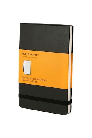 Moleskine Sert Kapak Gazeteci Defteri Siyah Çizgili - 9x14 - 5489