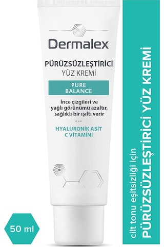 Dermalex Pure Balance Pürüzsüzleştirici ve Aydınlatıcı Etkili Yüz Kremi 50 ML