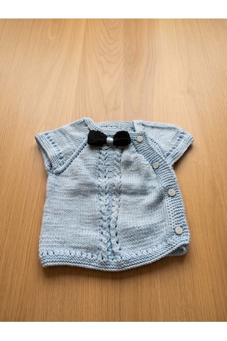 Kozababy Handmade El Örgüsü Bebek Hediye Seti - Amigurumi Uyku Arkadaşı, Bebek Yeleği Ve Patik Takımı Özel Kutulu Bebe Mavisi