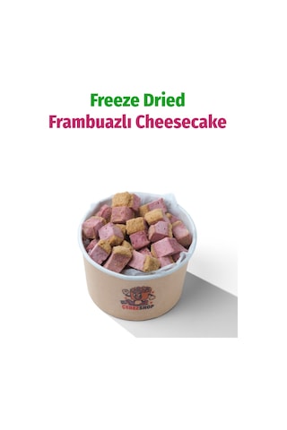Freeze Dried Frambuazlı Cheesecake Kurutulmuş Çıtır Cheesecake Küpleri, Tatlı Küpleri Atıştırmalık - 100 Gr