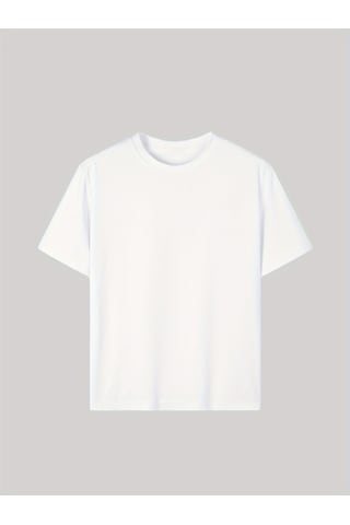 Uyguntarz Çocuk Starry Sky Baskılı Pamuklu Tshirt Beyaz