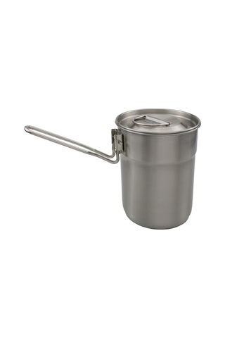 Tongxida 1l Gümüş Yiyecek Dereceli Paslanmaz Çelik Katlanabilir Kamp Bardağı, Dış Mekan Kahve/su Bardağı Gümüş