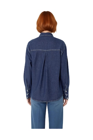 Ersefa Kadın Oversize Liyosel Denim Gömlek Günlük Kullanımda Ve Rahatlığ Koyu Mavi