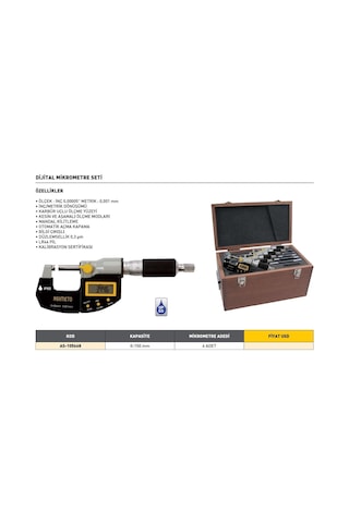 Fett As-105668 0-150 mm Asimeto 6 Lı Dijital Mikrometre Seti